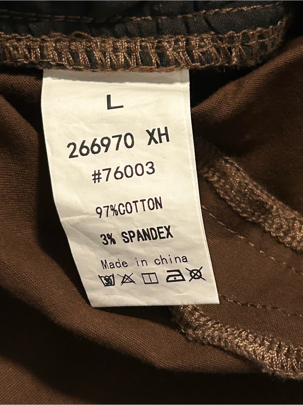 Flamingals Brown Wide Leg Pants NWT High Waist Stretch Boho Trouser Jeans Large - Picture 6 of 7